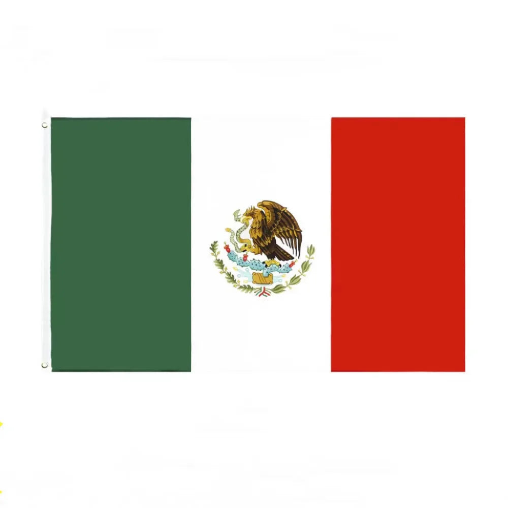 Mexico National Flag 90X150cm Polyester Hanging Printed Mex Mx Mexican National Flags Mexicanos Banner For Decoration