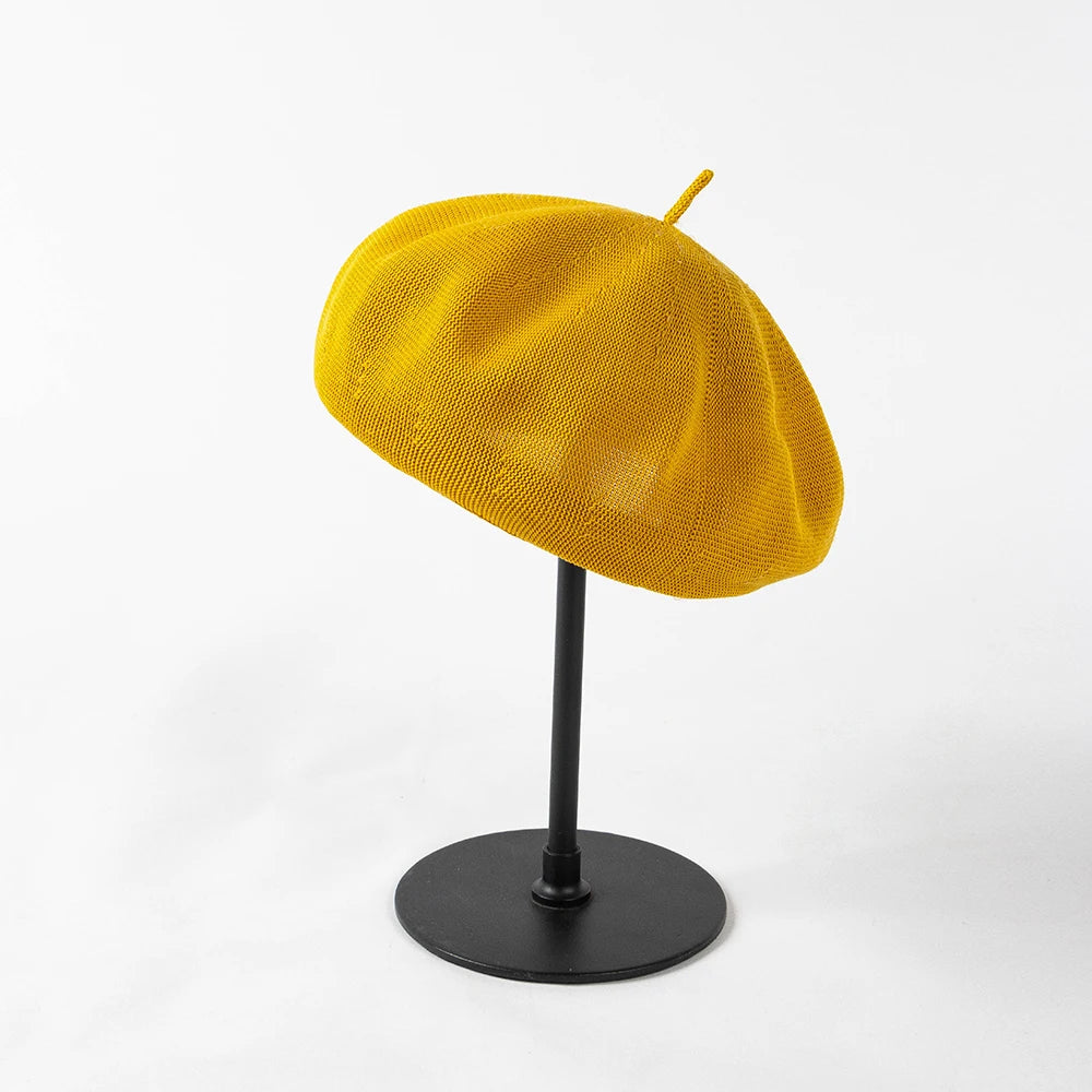 Spring And Summer Fashion Knitted Beret breathable Girls Beret