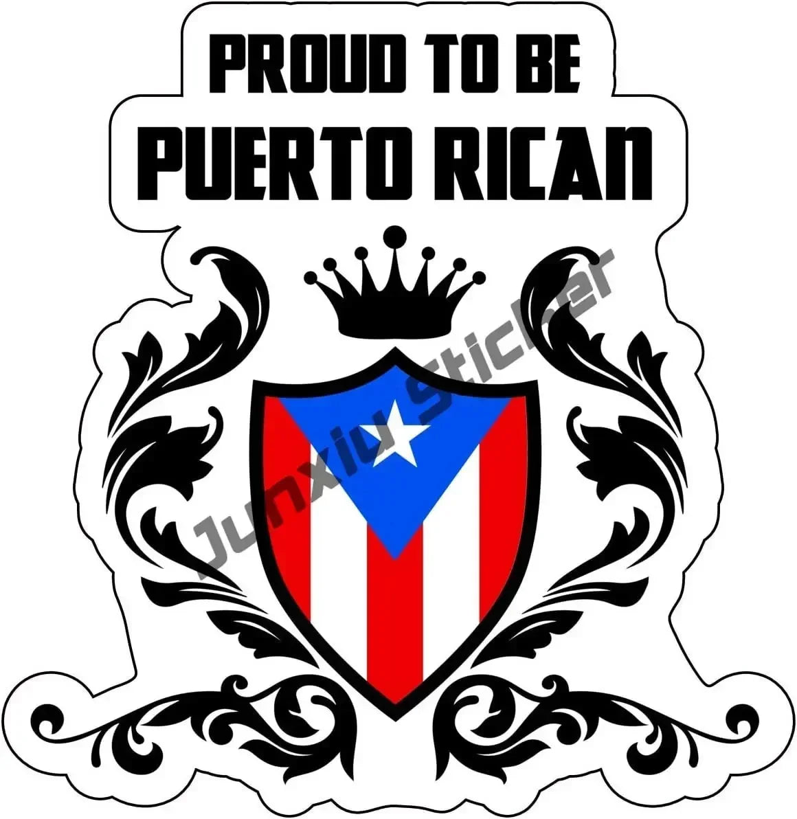 Puerto Rico Flag Frog Bumper Sticker Country Code PR UV Protected Vinyl Waterproof Decal Automotive Accessories Decoration