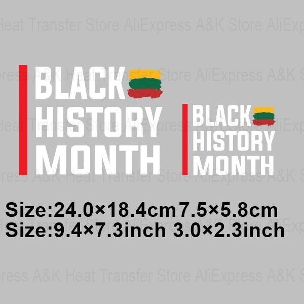 Black History Month Clothes Decals Proude Afro Man Heat Transfers Iron Patches Diy Washable Appliques Heat Press Printing