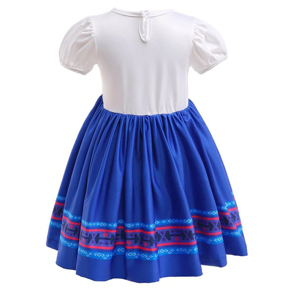 Baby Girls Encanto Mirabel Isabela Madrigal Dress Kids Short Sleeve Clothes Children Dolores Luisa Pepa Princess Cosplay Costume