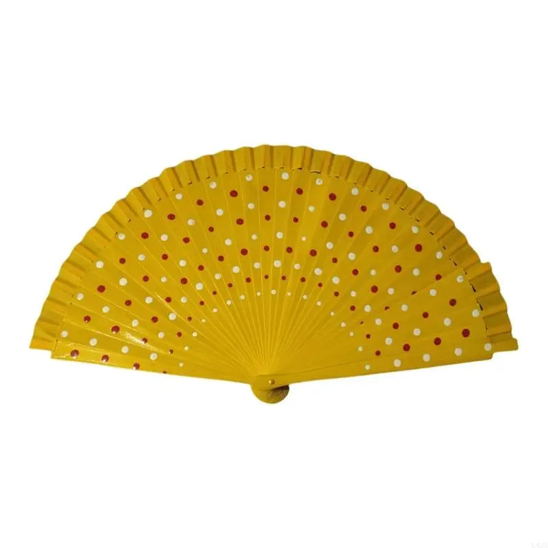 L43A Flamenco Spanish Folding Hand Fan Fan for Dance Parties Wedding Decorations