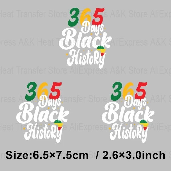 Black History Month Clothes Decals Proude Afro Man Heat Transfers Iron Patches Diy Washable Appliques Heat Press Printing
