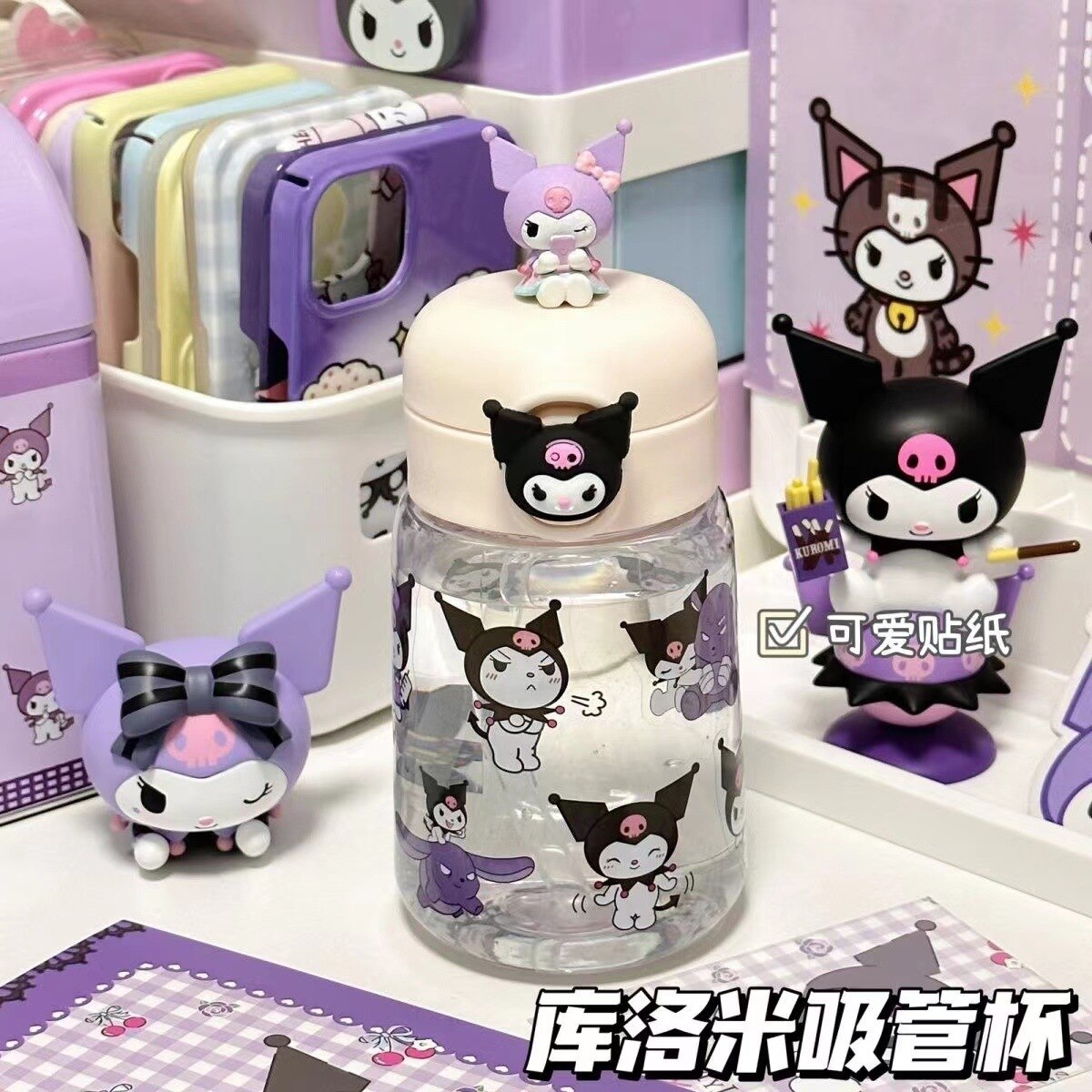 350ML Sanrio Cinnamoroll Anime Kuromi Melody Thermos Mug Cartoon Kawaii Sports Water Bottle Coffee Cup Kids Water Bottle Gift