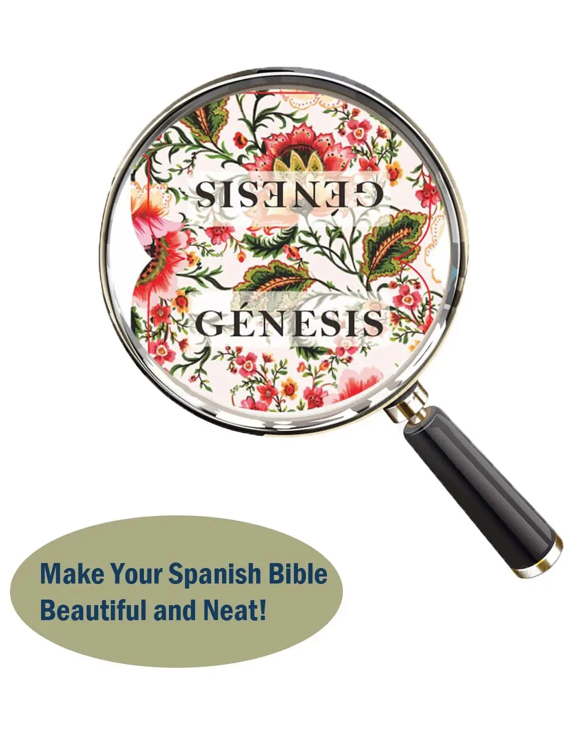 75pcs Spanish Bible Tags, Flower Theme, Spanish Laminated Bible Tags, Bible Tags