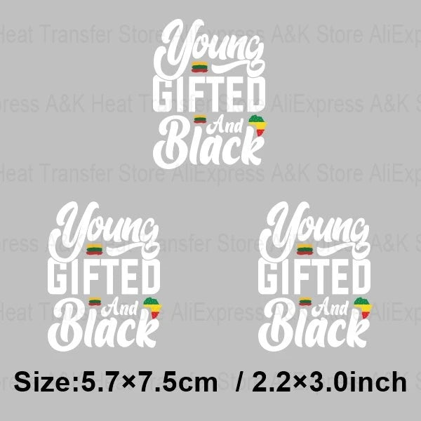 Black History Month Clothes Decals Proude Afro Man Heat Transfers Iron Patches Diy Washable Appliques Heat Press Printing