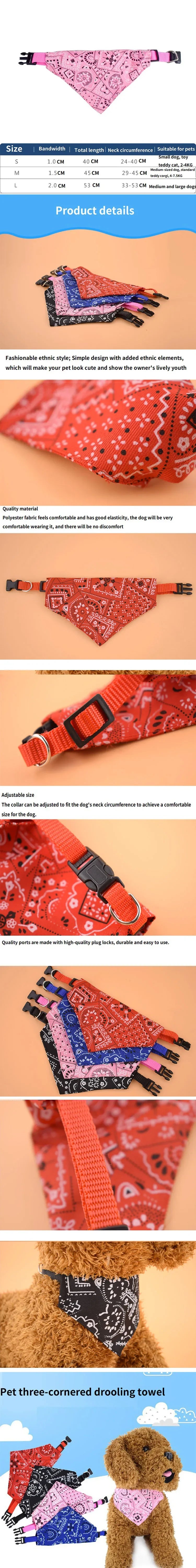 Pet Dog Cat Bandana Adjustable Triangle Scarf Washable Neck Scarf Collar Bib Birthday Party Dress Up Accessory