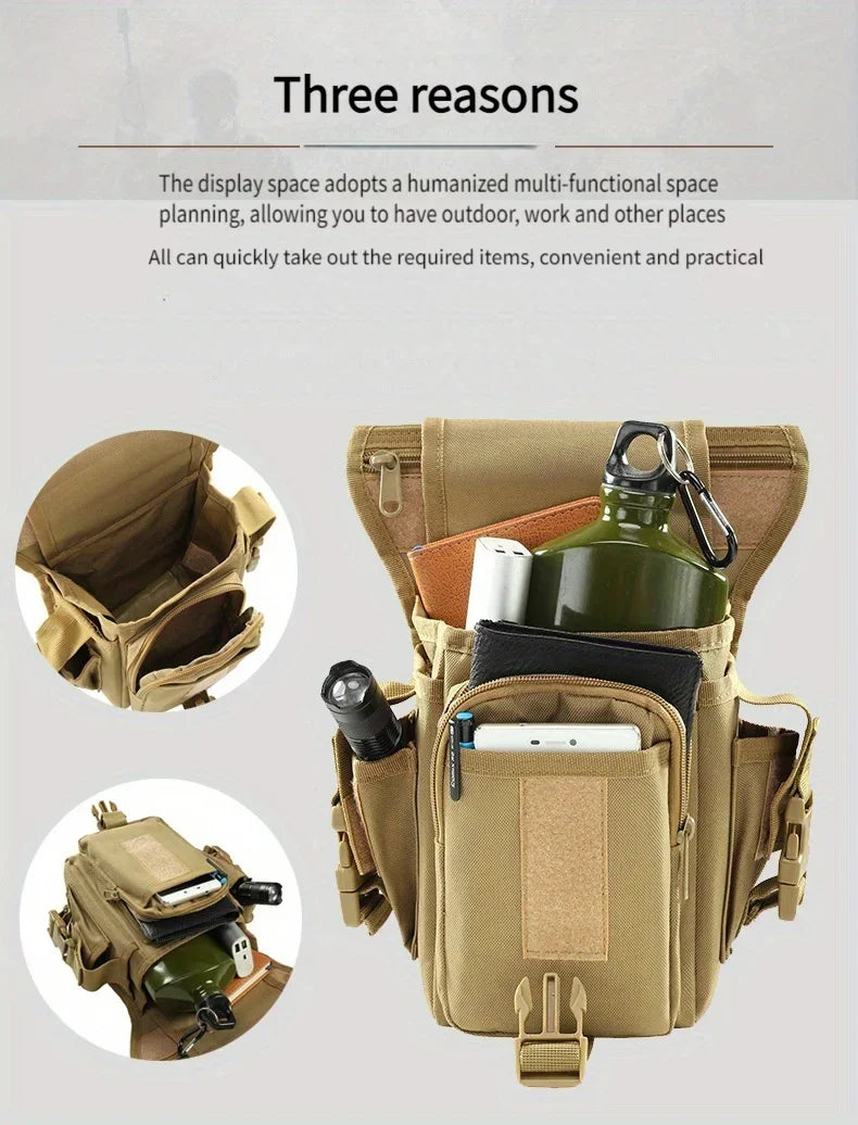 Waist Bag Motorcycle Drop Leg Bag for Man Woman Outdoor Waterproof Fanny Pack Multifunction Adjustable Belt Moto & Biker Bags