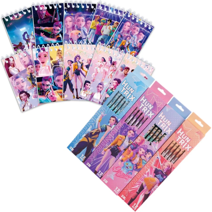 Stationery Set, Loose Leaf Notebook, Ballpoint Pen, Office Supplies, Student Classroom Supplies, Anime Party Favors, Gift for Ki
