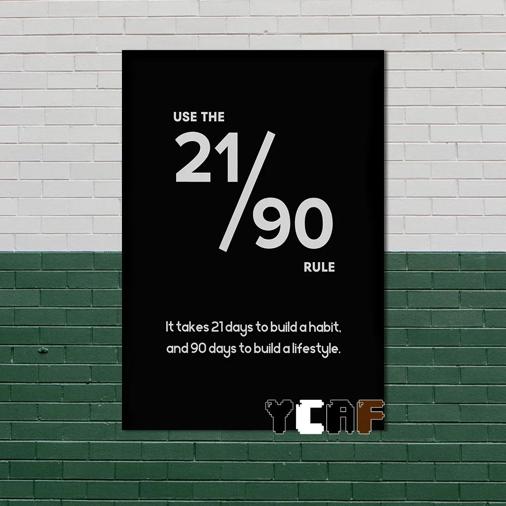 Black Minimalist Motivational Quotes Canvas Poster  Inspirational Wall Art for Office Gym and Home Decor