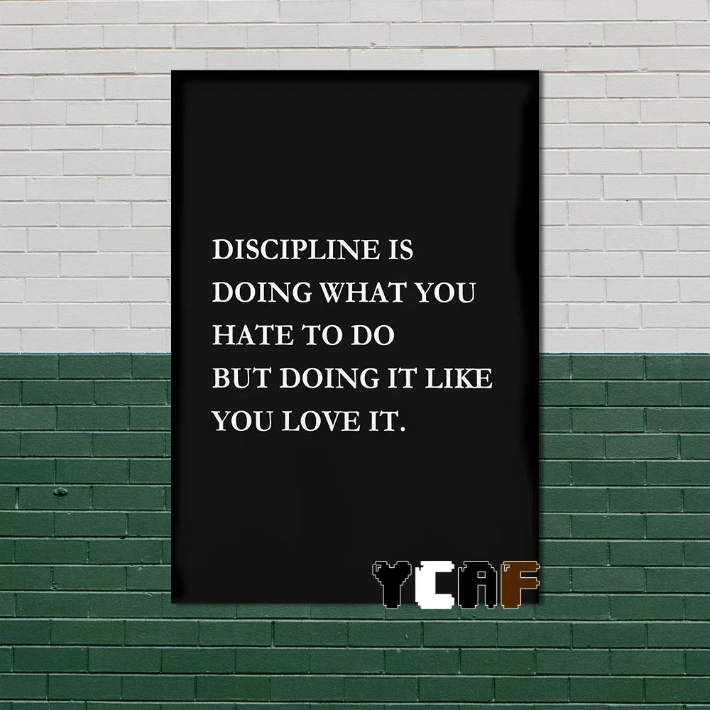 Black Minimalist Motivational Quotes Canvas Poster  Inspirational Wall Art for Office Gym and Home Decor