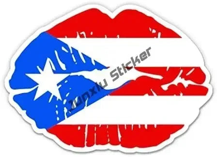 Puerto Rico Flag Frog Bumper Sticker Country Code PR UV Protected Vinyl Waterproof Decal Automotive Accessories Decoration
