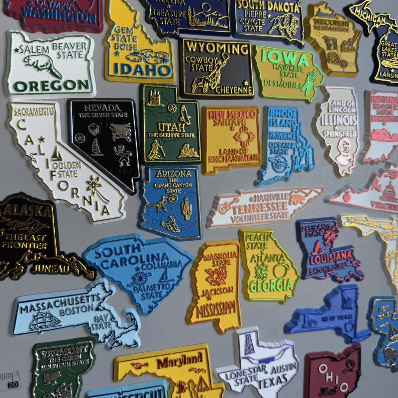 America Puzzle Map Fridge Magnet US State Montana Nevada New Mexico Virginia Wyoming IOWA Georgia New Jersey ARIZONA