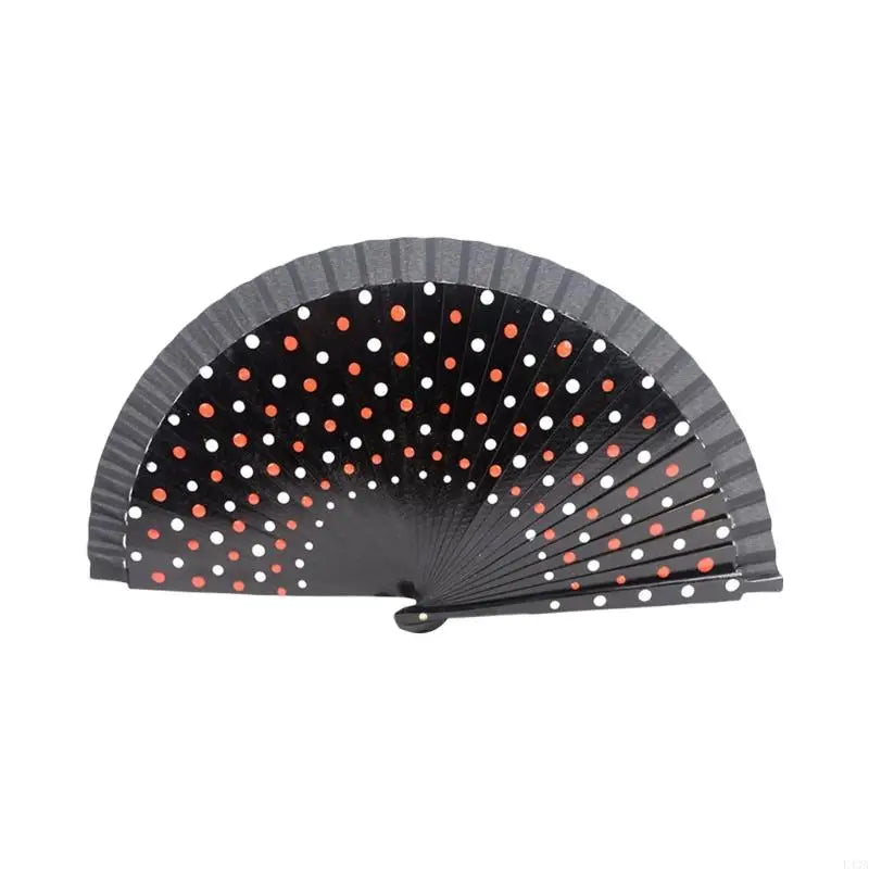 L43A Flamenco Spanish Folding Hand Fan Fan for Dance Parties Wedding Decorations