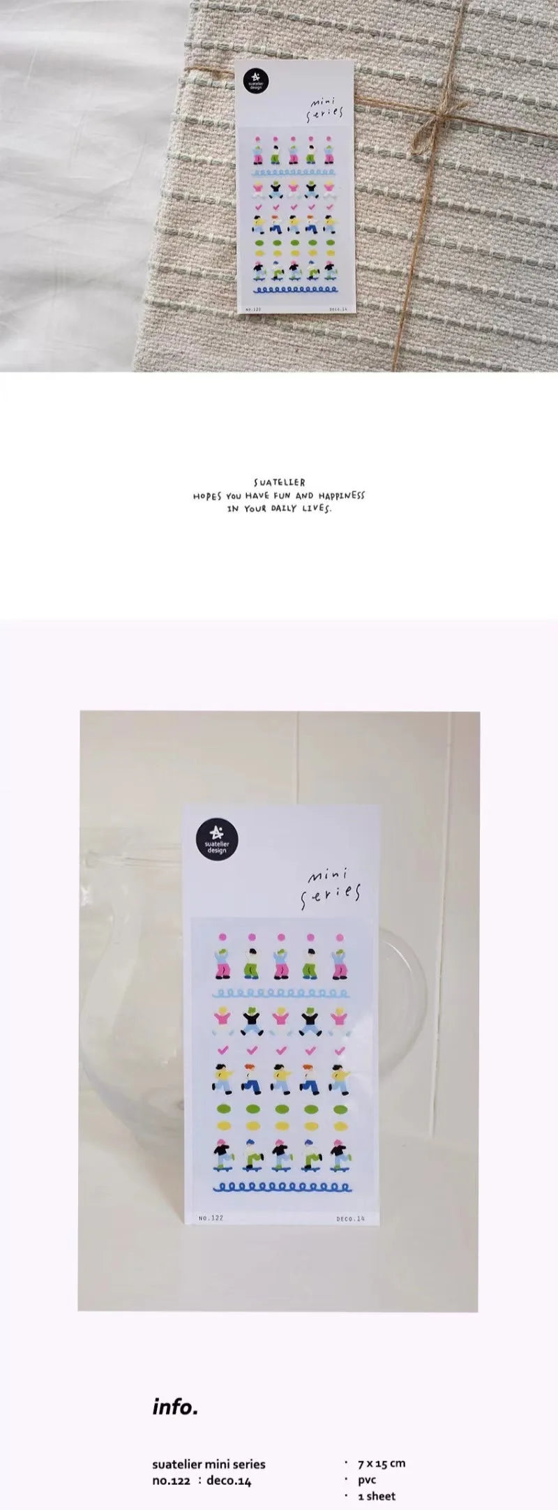 Korean Import Suatelier Mini Sports Skateboard Yoga Running Stickers Scrapbooking Diy Sticker Diary Stationery School Supplies