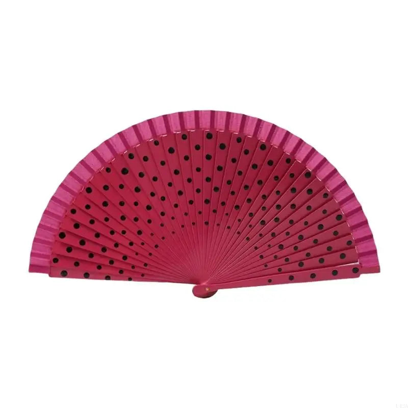 L43A Flamenco Spanish Folding Hand Fan Fan for Dance Parties Wedding Decorations