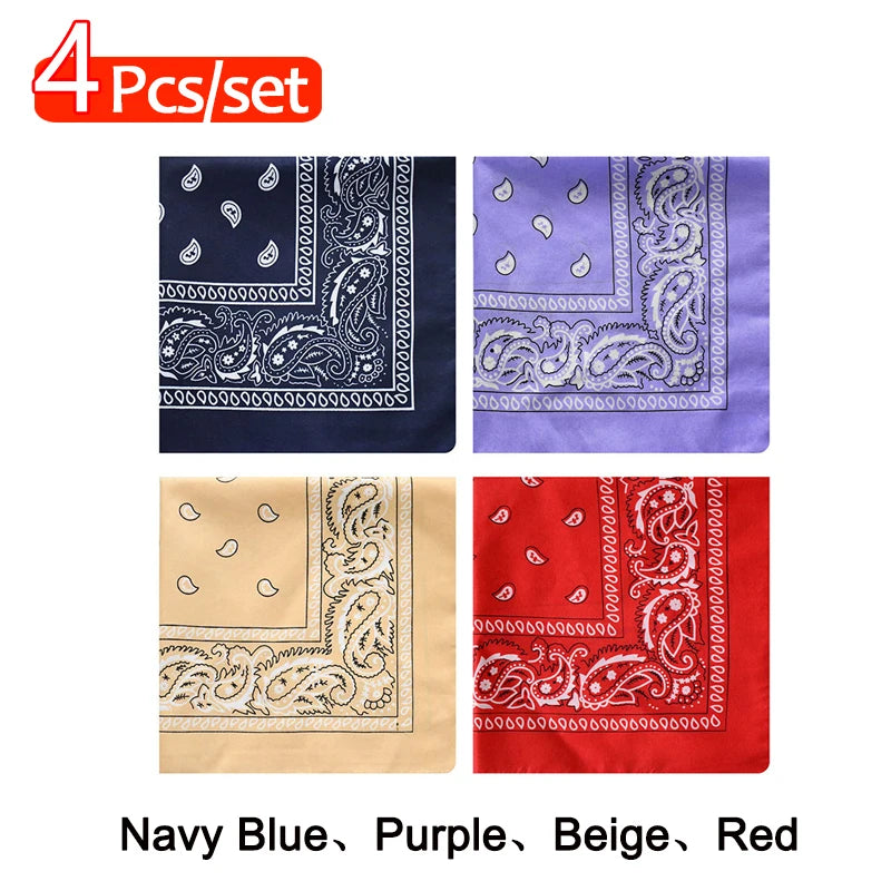 Handkerchief Fashion Print Bandana Party Scarf Headband Handkerchiefs Multi-Purpose Square Bandana