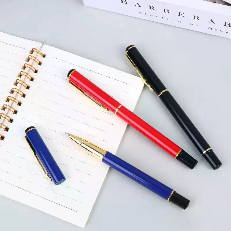 Metal Ballpoint Pens Kit School Business Office Signature Roller Pen Student Stationery Supplies Gift Box Packaging