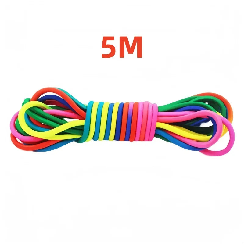 5-7M Super Elastic Jump Rope Endurance Training Fun Exercise Toys Indoor Outdoor Home Group Adjustable Rubber Jump Rope Strap