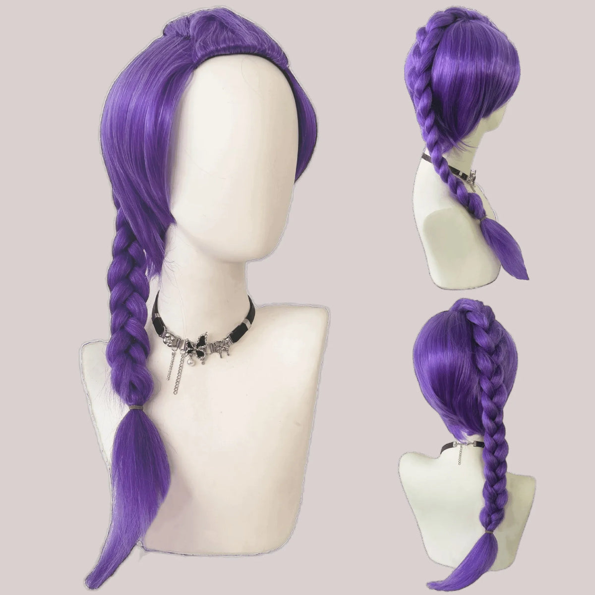 Animated Movie K-Pop Hunter Zoey Rumi Mira Cosplay Wig Halloween Female Rose Purple Heat-resistant Synthetic Fiber Wig Prop