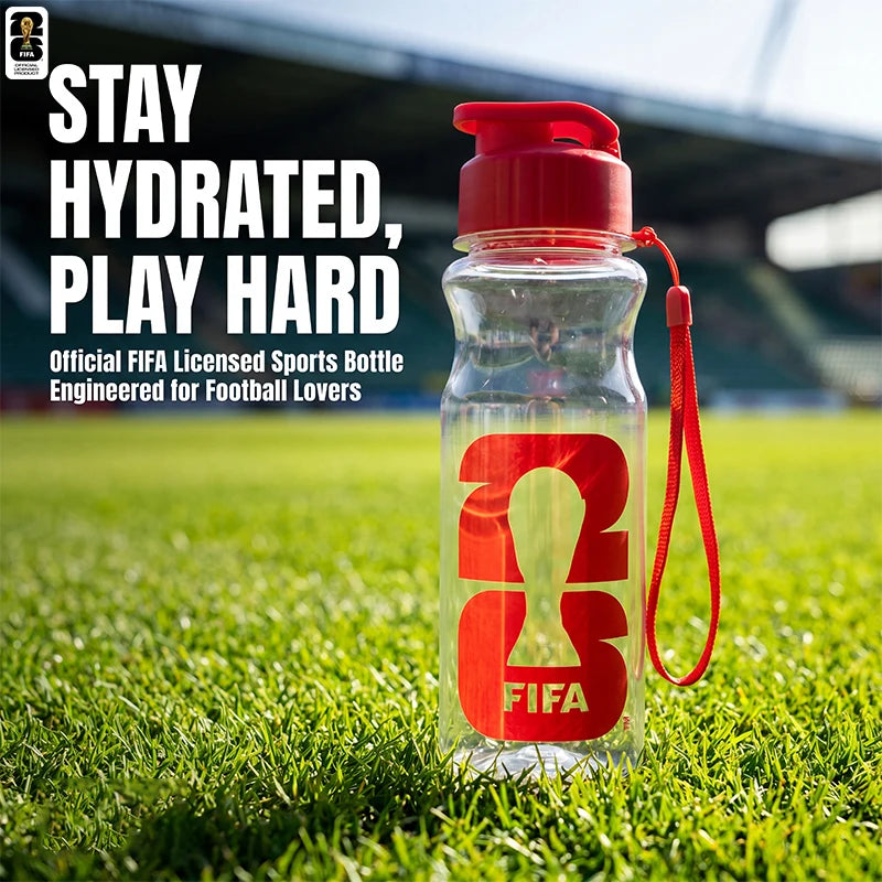 Official FIFA 2026 Authorized Sports Water Bottle, Safe BPA Free Food Grade Plastic Portable Sports Cup, World Cup Peripherals
