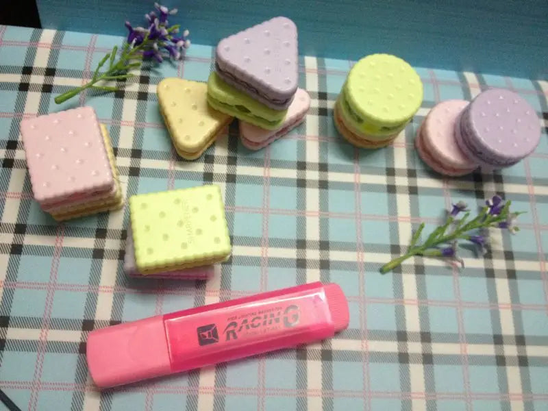Lytwtw's Stationery  School Office Supplies Cute Cookie Sharpener For Pencil Creative Item back to school Lovely