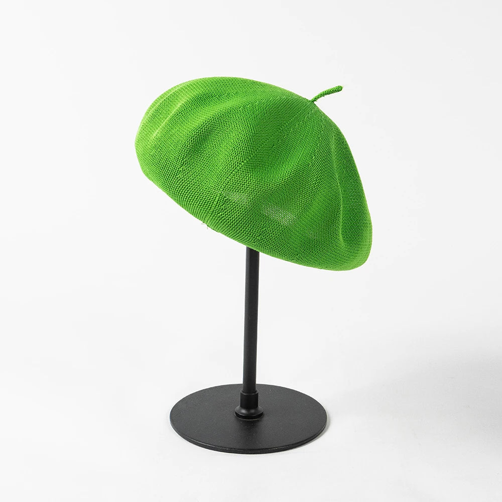 Spring And Summer Fashion Knitted Beret breathable Girls Beret