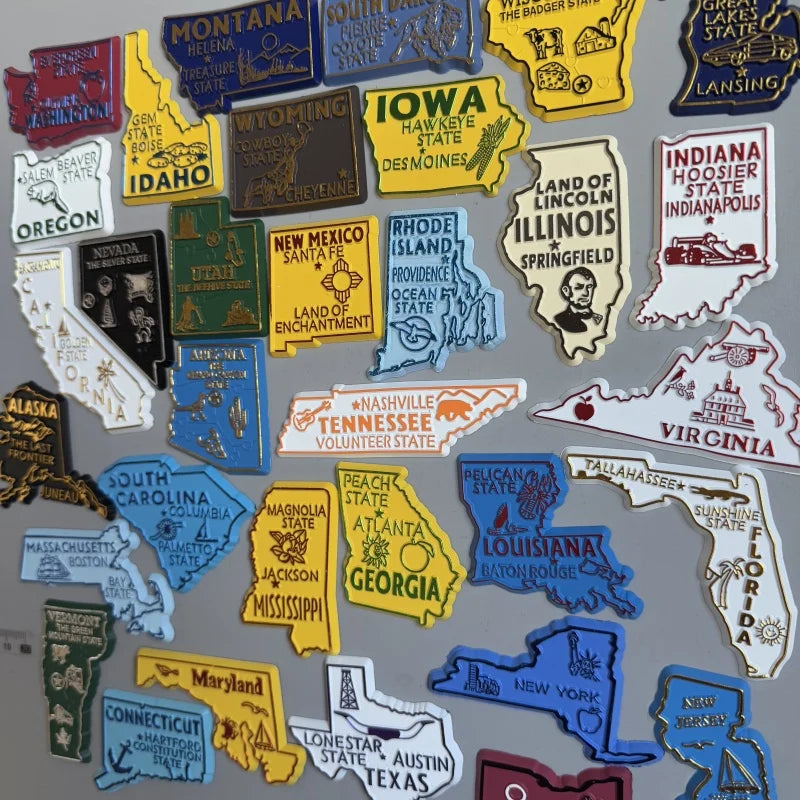 America Puzzle Map Fridge Magnet US State Montana Nevada New Mexico Virginia Wyoming IOWA Georgia New Jersey ARIZONA