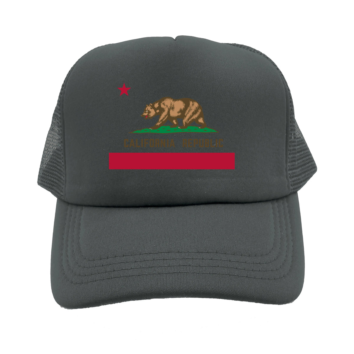 California Cap Men Cool Bear California Flag Trucker Hat Hip Hop Baseball Caps Cool Summer Mesh Dad Caps Gift