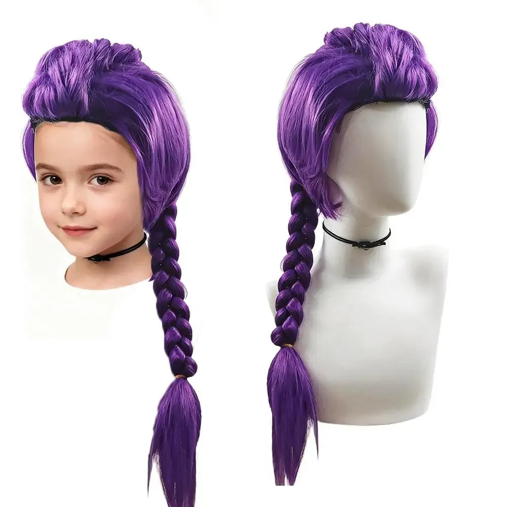 Animated Movie K-Pop Hunter Zoey Rumi Mira Cosplay Wig Halloween Female Rose Purple Heat-resistant Synthetic Fiber Wig Prop