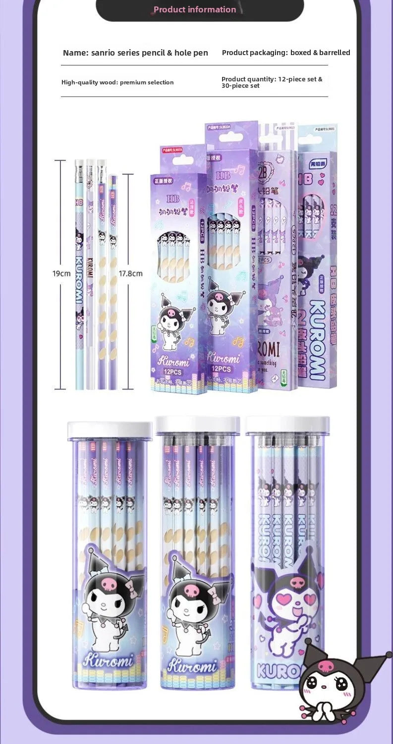 Cinnamoroll Pencil Triangular  Comfort Grip Stationery cute Cartoon Character Smooth Writing Durable Sketching Gift for Students