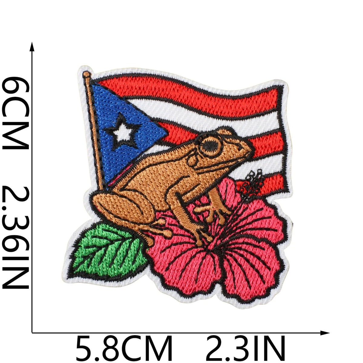 Puerto Rico Embroidered Patch Clothing Decoration Iron On Sewing Badge for Festival Drumming