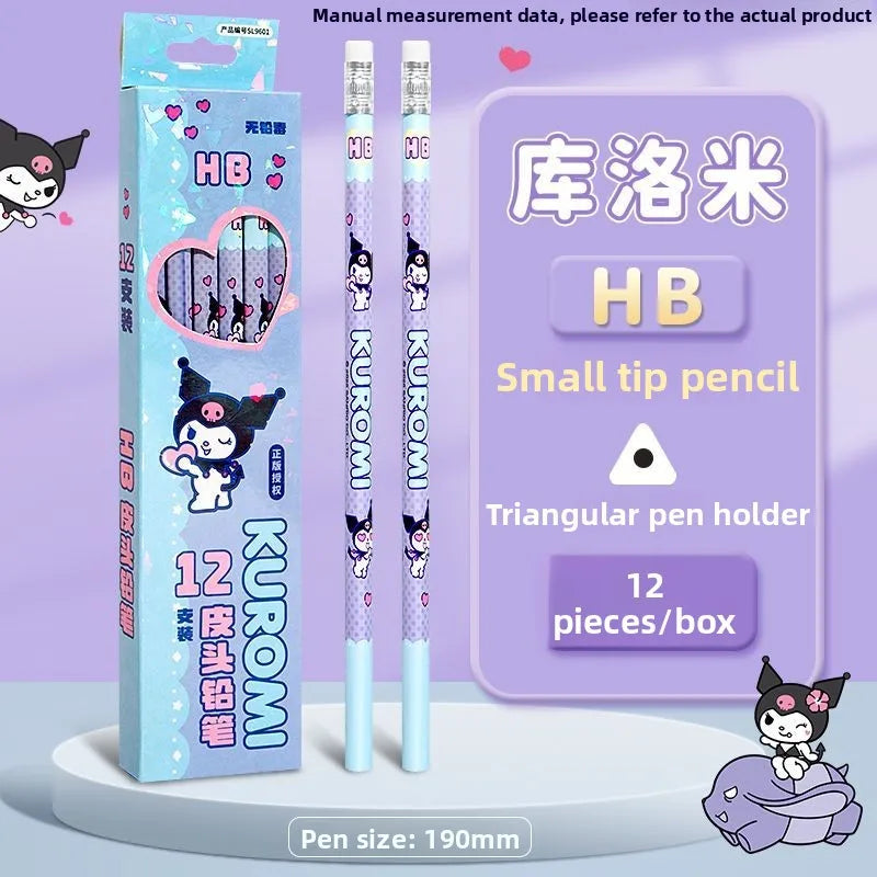 Cinnamoroll Pencil Triangular  Comfort Grip Stationery cute Cartoon Character Smooth Writing Durable Sketching Gift for Students