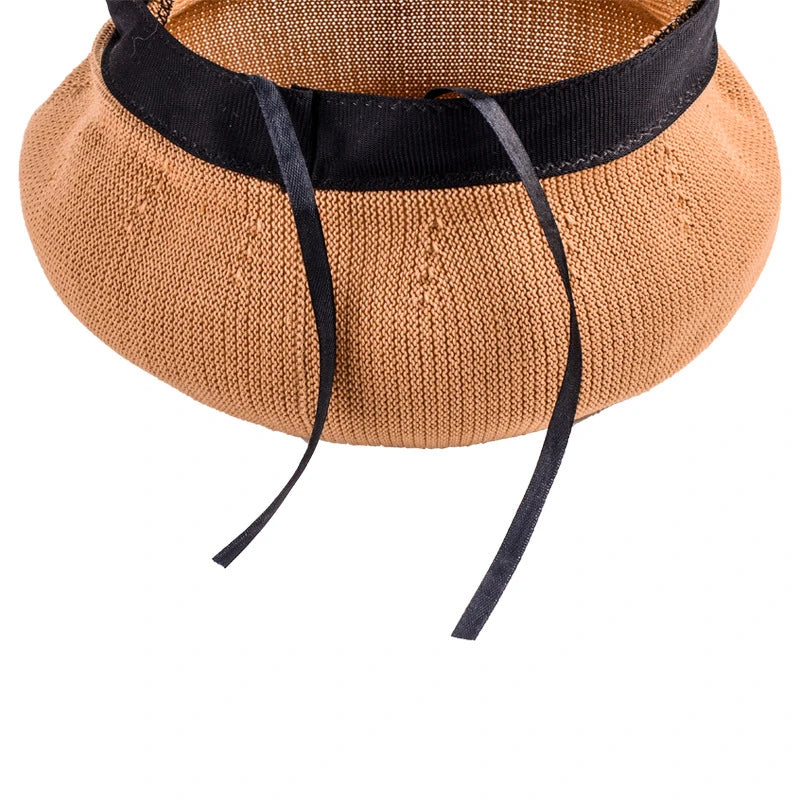 Beret Hat Women Spring Summer Hats For Women Retro Knitted Painter Cap Casual Trendy Design Solid Breathable Thin Cap Female New