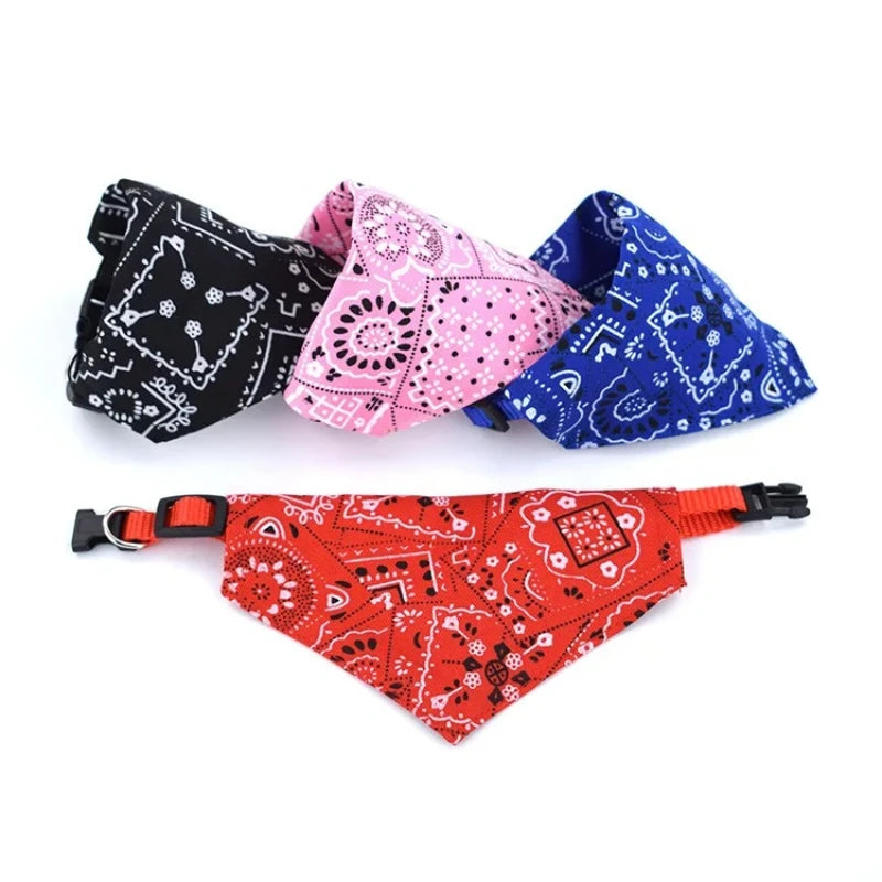 Pet Dog Cat Bandana Adjustable Triangle Scarf Washable Neck Scarf Collar Bib Birthday Party Dress Up Accessory