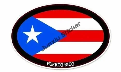 Puerto Rico Flag Frog Bumper Sticker Country Code PR UV Protected Vinyl Waterproof Decal Automotive Accessories Decoration
