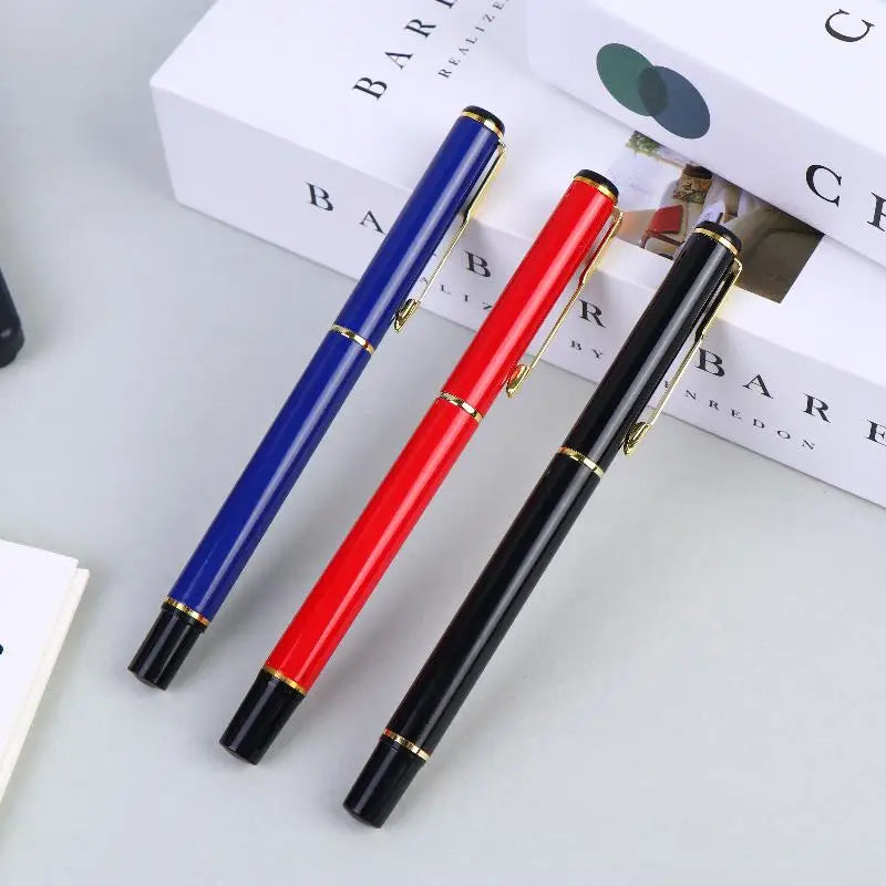 Metal Ballpoint Pens Kit School Business Office Signature Roller Pen Student Stationery Supplies Gift Box Packaging