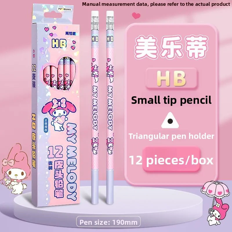 Cinnamoroll Pencil Triangular  Comfort Grip Stationery cute Cartoon Character Smooth Writing Durable Sketching Gift for Students