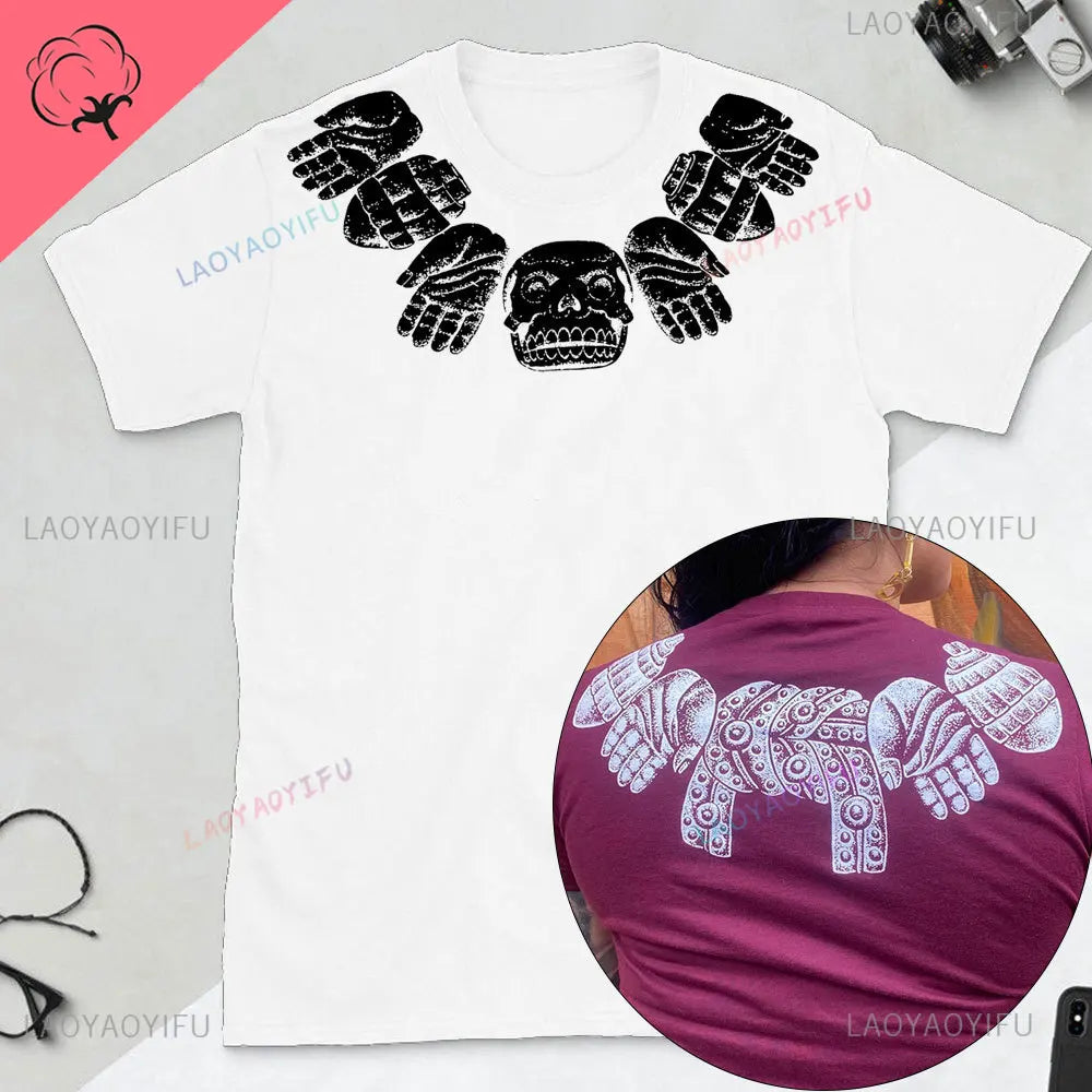 Quetzalcoatl Mexican Tshirt Aztec Art Print Aztec Tee Mexican Shirt Men Mexico Cotton Shirts Mexican Themed Gifts Mexicanas tops
