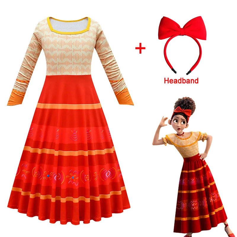 Children Encanto Mirabel Madrigal Pepa Isabela Dolores Sister Cosplay Costume Dress For Carnival Princess Party dresses