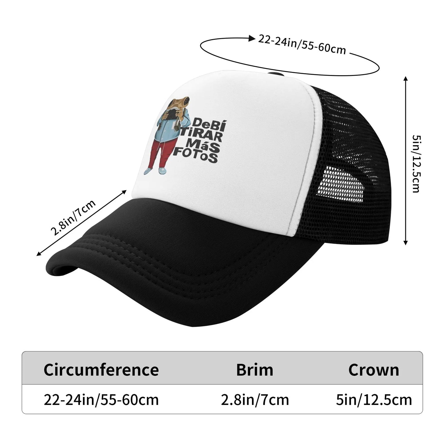Adult Bad Bunny Tour DTMF Trucker Hat Mesh Baseball Cap Snapback Caps Debi Tirar Mss Fotos Hats Sun Hats Adjustable Hat Winter