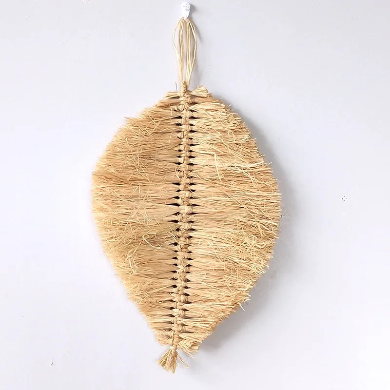 Raffia Hand-woven Hanging Decorations Entrance Wall Decorations B&B Background Wall Hanging Decorations Wabi-sabi Style