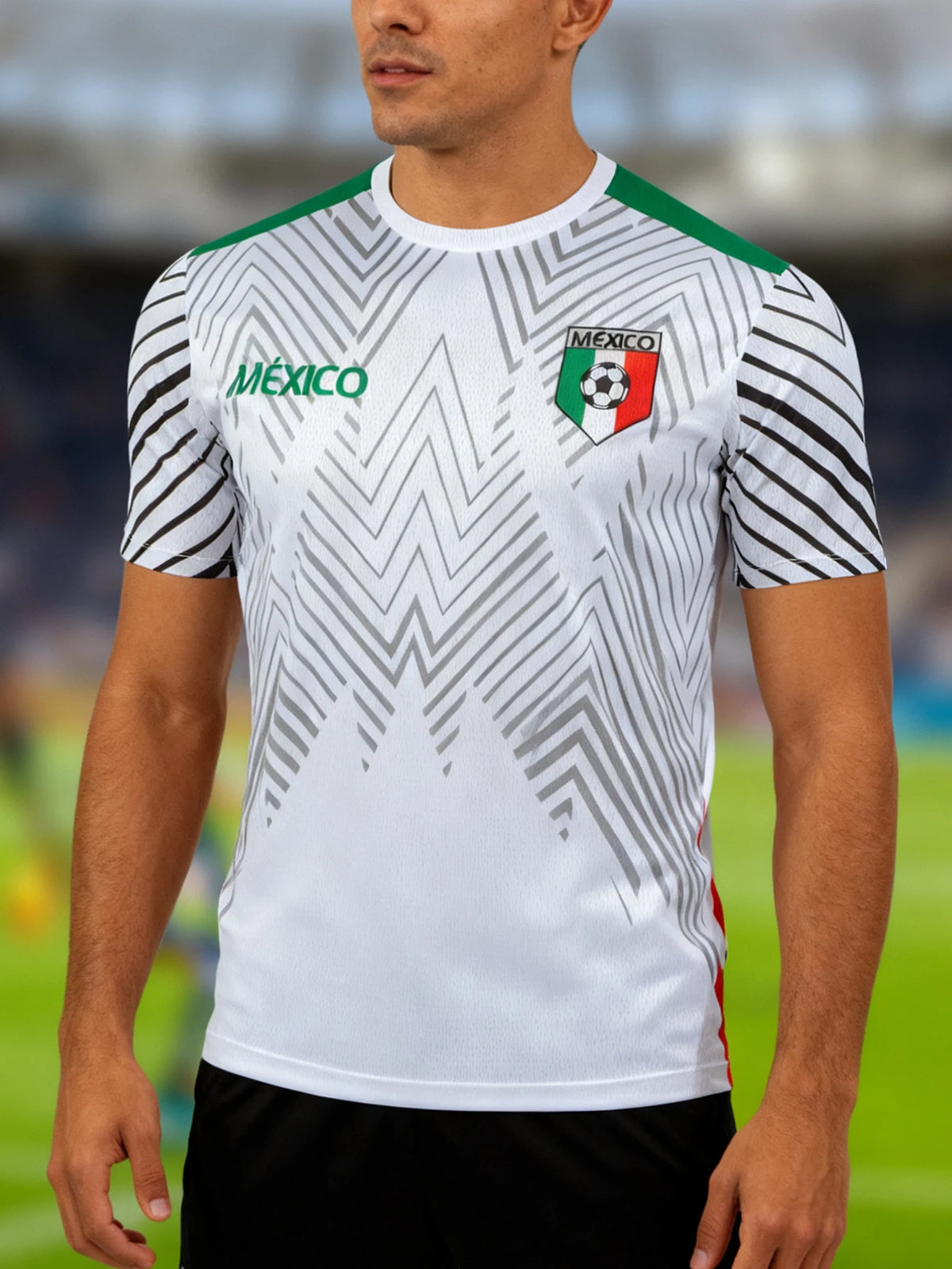 Men Mexico Football Jersey, Lightweight Breathable Soccer Shirt Mexican Fan Jersey for Sports & Casual Wear