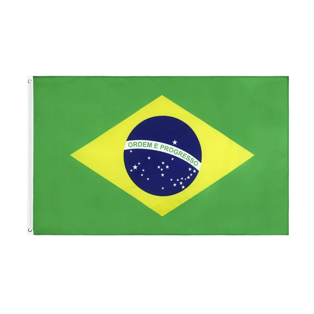 Brazil National Flag 90x150cm Hanging Polyester Digital Print Brasil Brazilian Banner Flag for Celebration