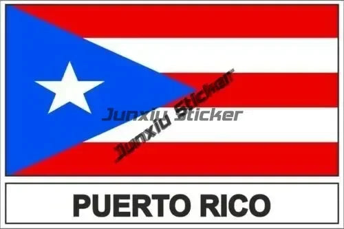 Puerto Rico Flag Frog Bumper Sticker Country Code PR UV Protected Vinyl Waterproof Decal Automotive Accessories Decoration