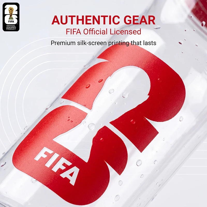 Official FIFA 2026 Authorized Sports Water Bottle, Safe BPA Free Food Grade Plastic Portable Sports Cup, World Cup Peripherals