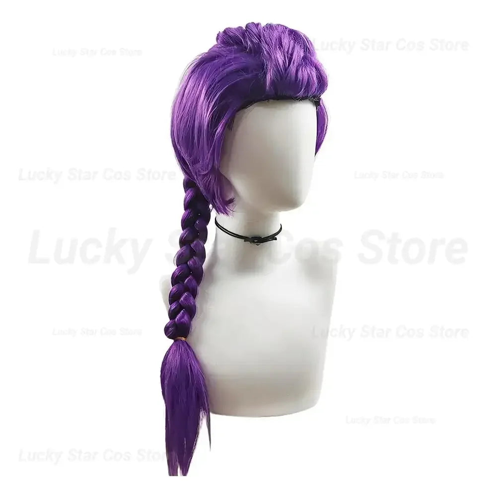 Animated Movie K-Pop Hunter Zoey Rumi Mira Cosplay Wig Halloween Female Rose Purple Heat-resistant Synthetic Fiber Wig Prop