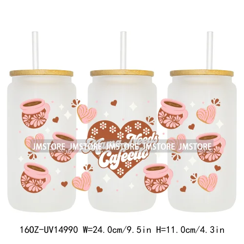 Mexican Talavera Latina Culture 16OZ UV DTF Cup Wraps Ready To Apply Waterproof Transfer Stickers For Libbey Glass Can Tumbler