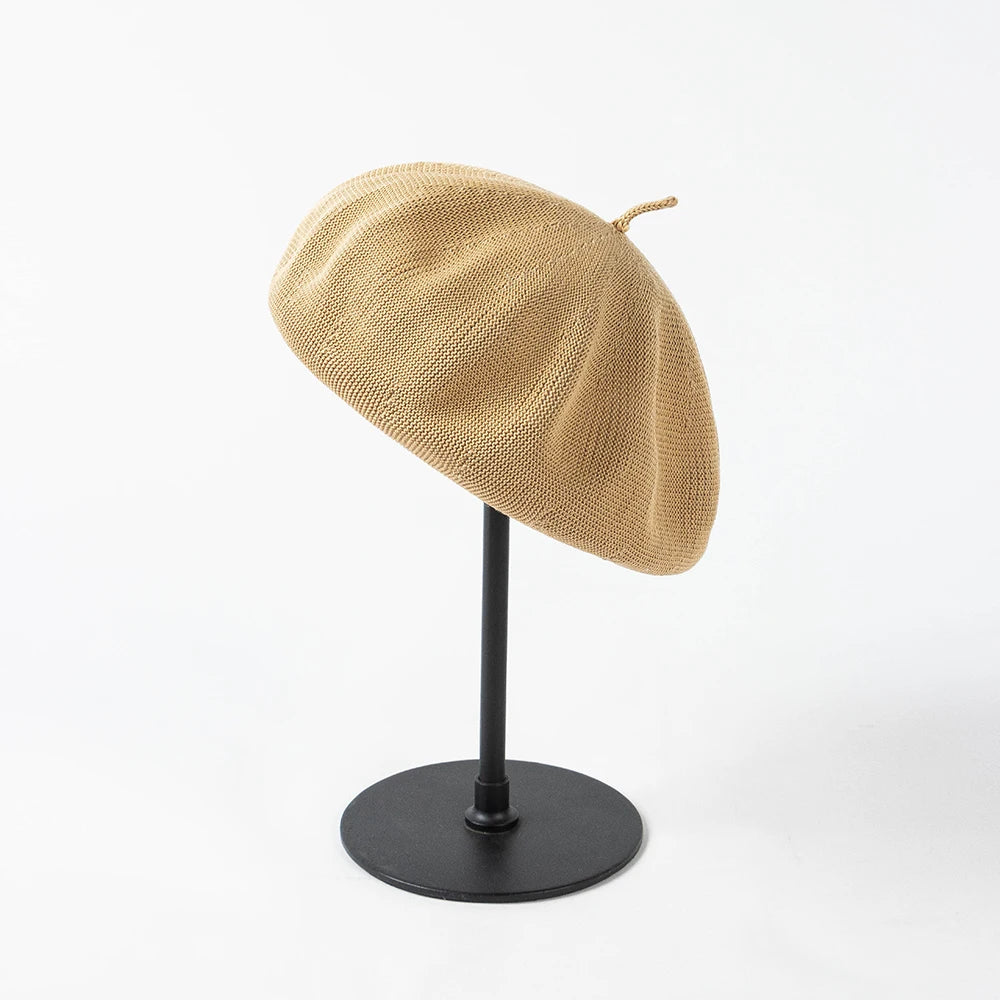Spring And Summer Fashion Knitted Beret breathable Girls Beret