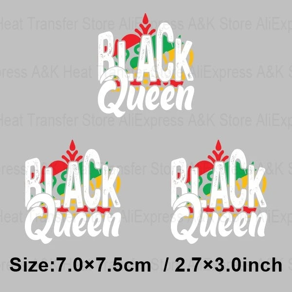 Black History Month Clothes Decals Proude Afro Man Heat Transfers Iron Patches Diy Washable Appliques Heat Press Printing